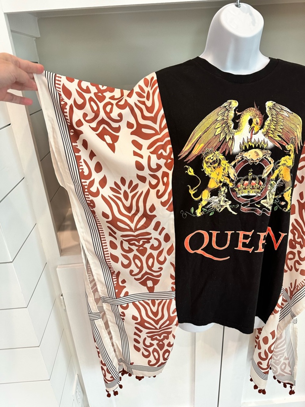 Queen Custom Rock Festival Graphic Tee Boho Kimono Tassels - Picture 4 of 8